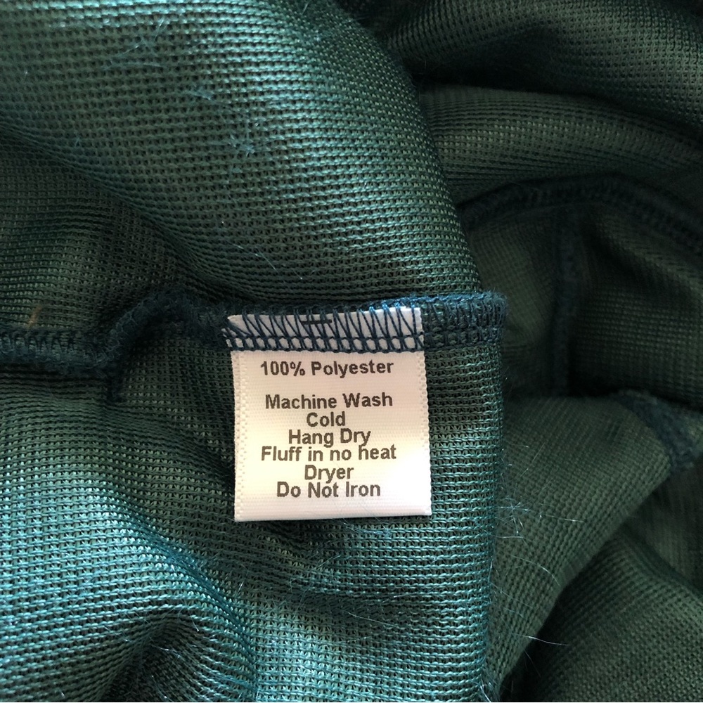 y2k Luxe Faux Fur Teal One-Button Vest, Size M - Picture 6 of 6
